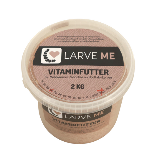 Vitaminfutter für Insektenlarven, 2kg im wiederbefüllbaren Eimer