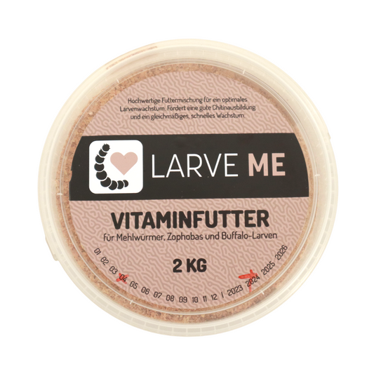 Vitaminfutter für Insektenlarven, 2kg im wiederbefüllbaren Eimer